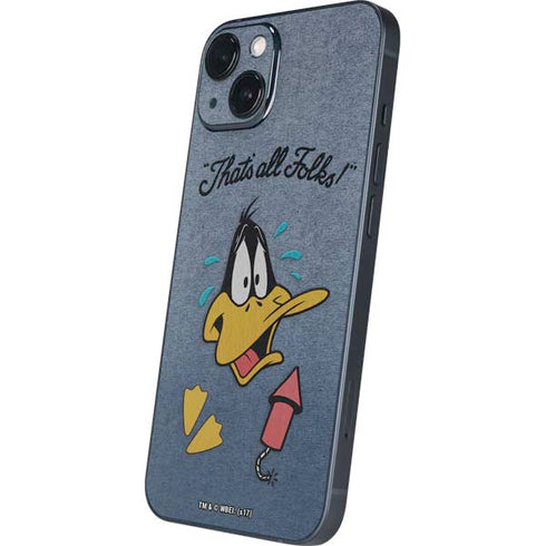 Looney Tunes Daffy Duck Thats All Folks iPhone Skins